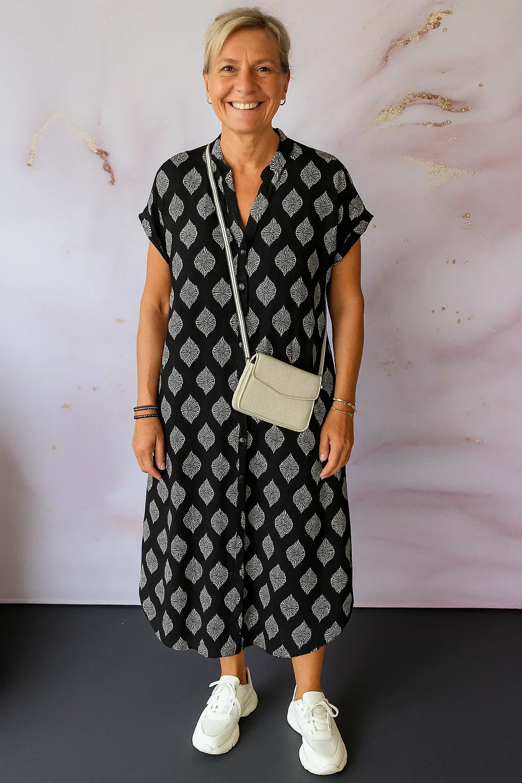 Ruth | Button-Front Pattern Dress