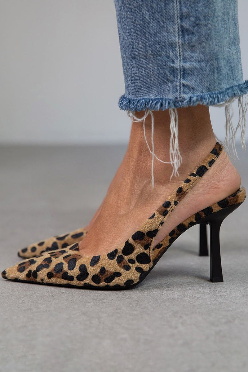 Ruby - Leopard Print Pointed Toe Heels