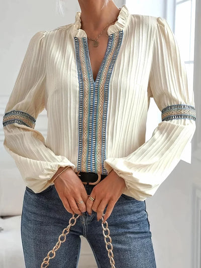 Belle | Stunning V-Neck Blouse