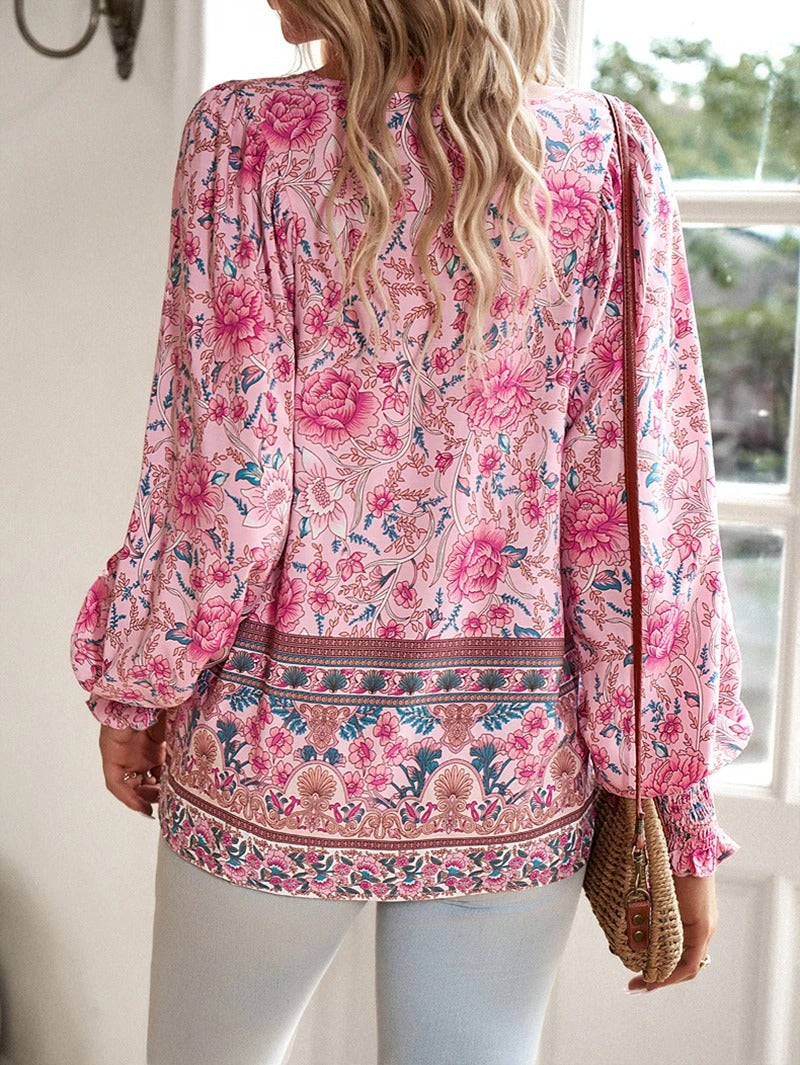 Lucy | Boho Floral Blouse