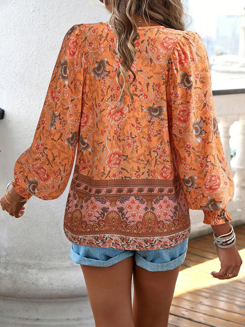 Lucy | Boho Floral Blouse
