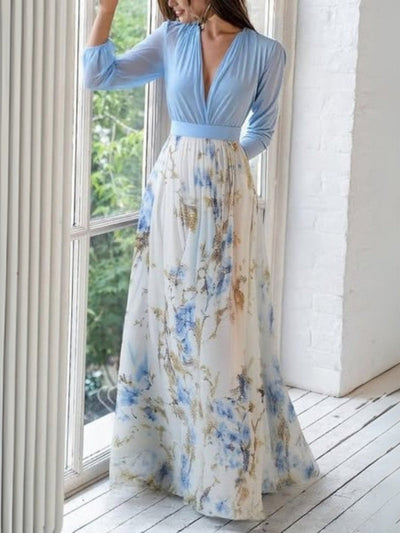 Dolores - Elegant Floral Maxi Dress