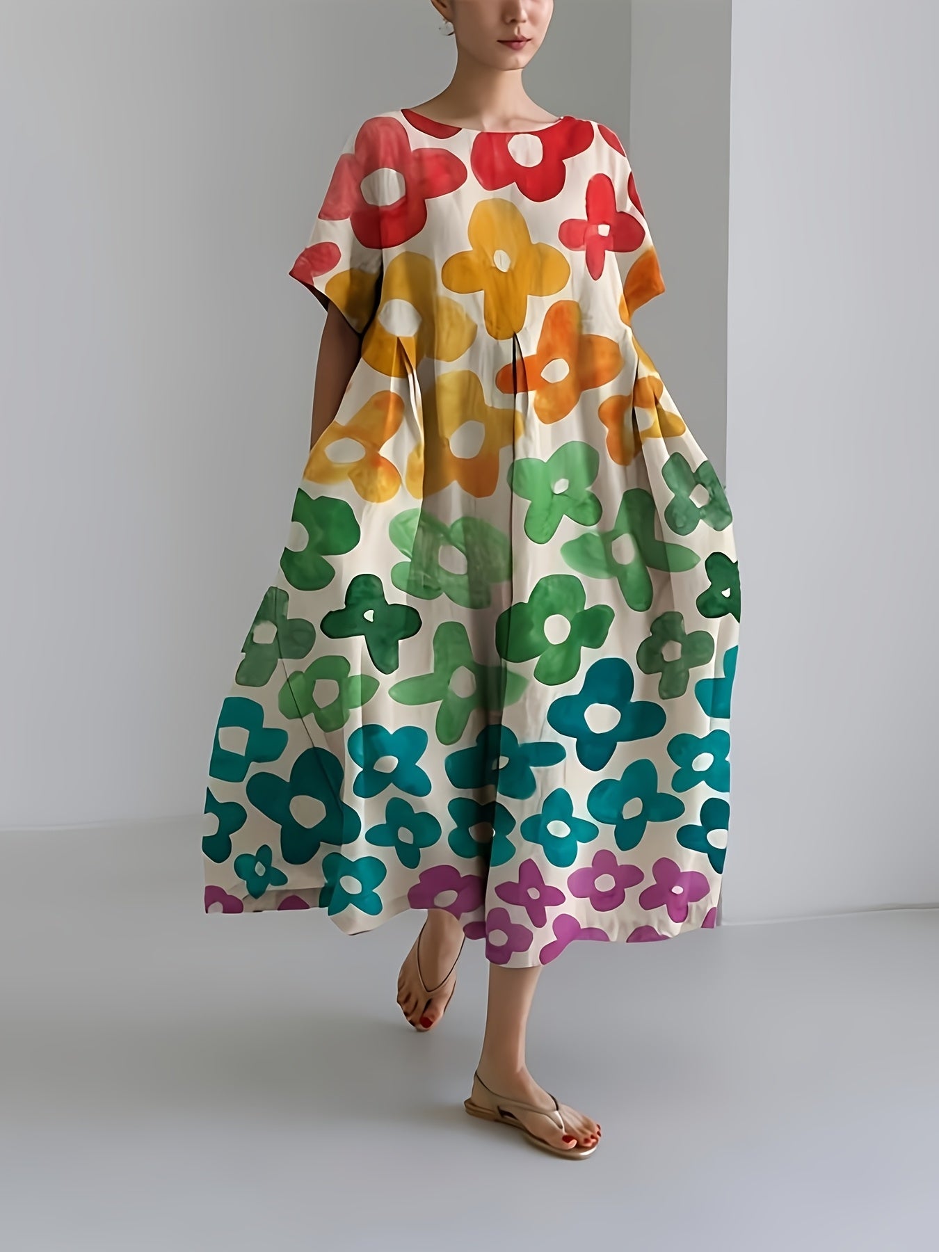 Meral - Rainbow Garden Dress