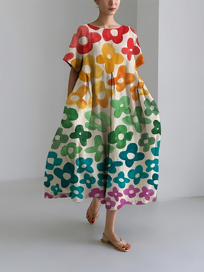 Meral - Rainbow Garden Dress