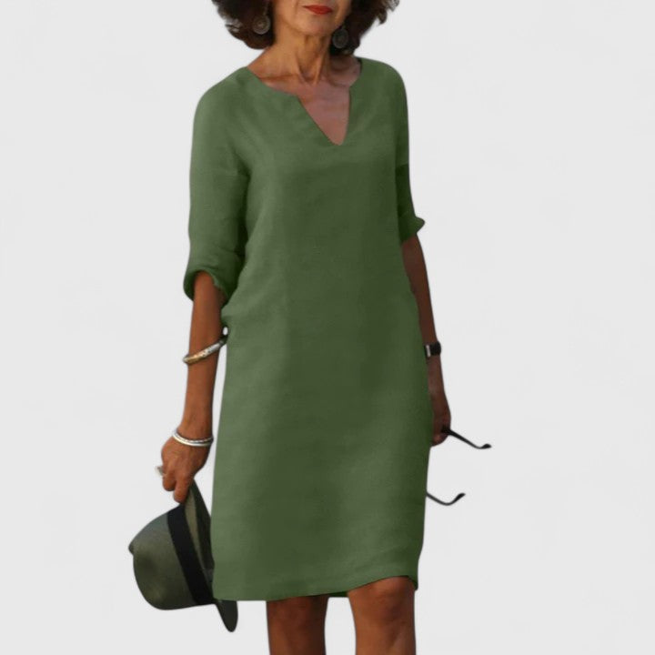 Taylor - Comfortable V-Neck Dress