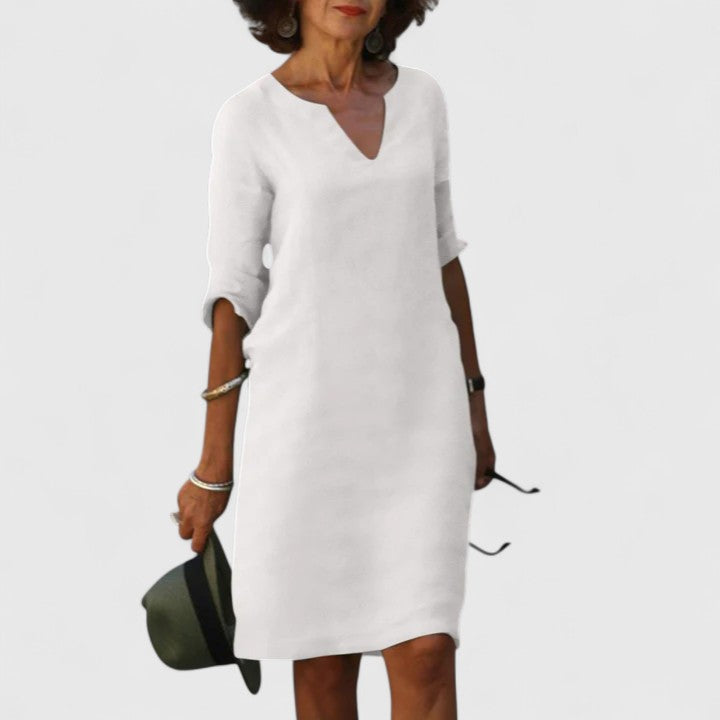 Taylor - Comfortable V-Neck Dress