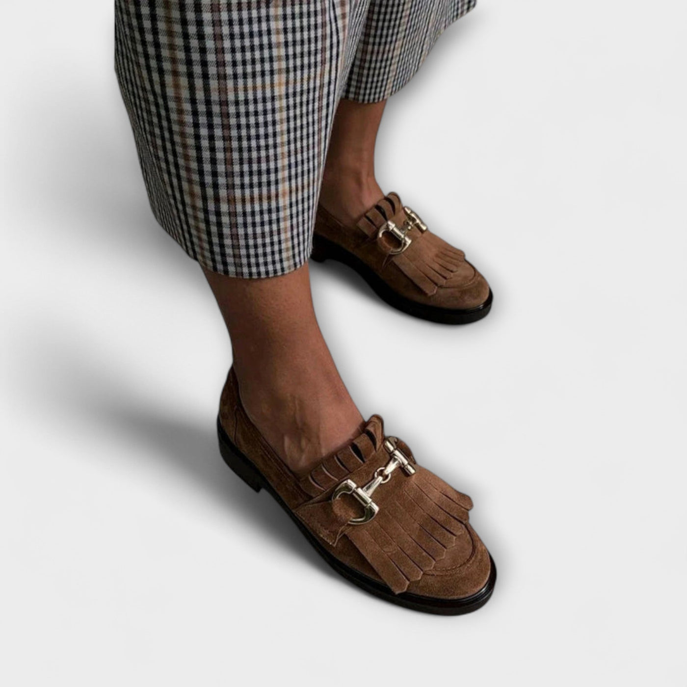 Flower – Brown Loafer with Round Toe