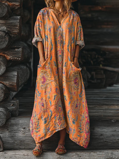 Ophira - Vintage Boho Dress with Pockets