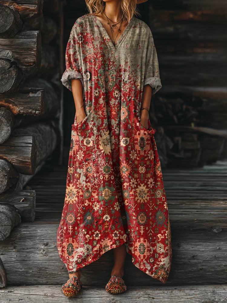 Ophira - Vintage Boho Dress with Pockets