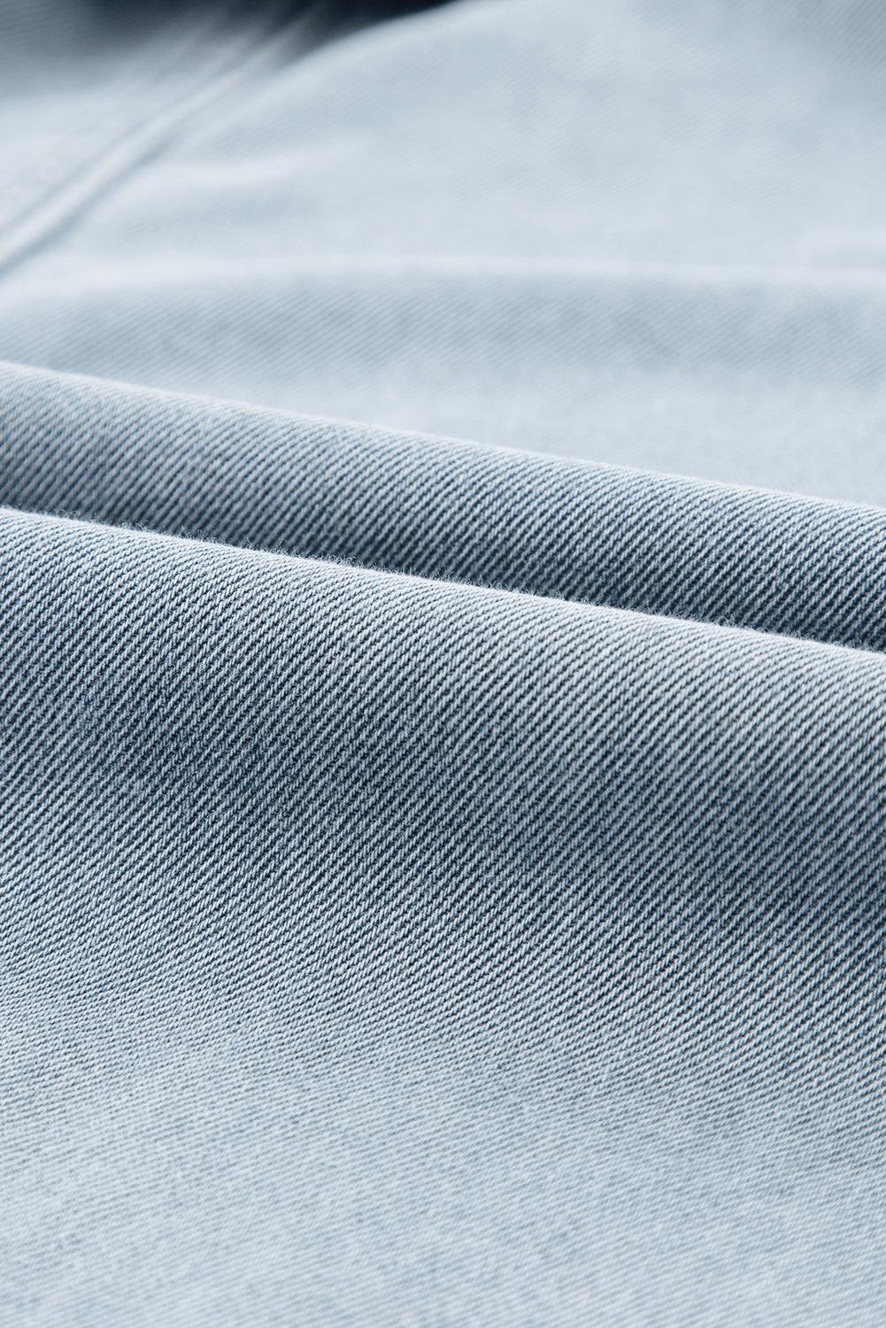 Bonnie - Elegant Denim Dress with Short Batwing Sleeves