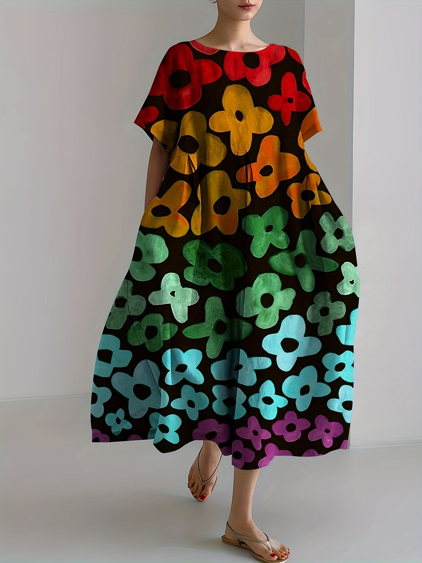 Meral - Rainbow Garden Dress