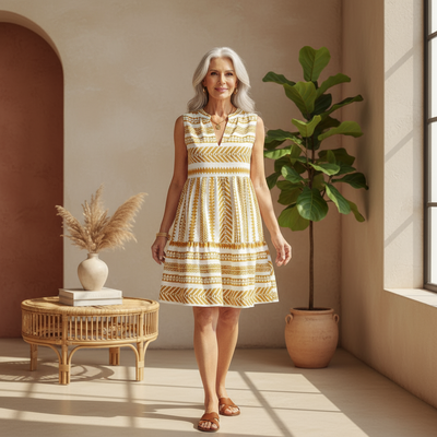Katrina - Geometric Summer Dress
