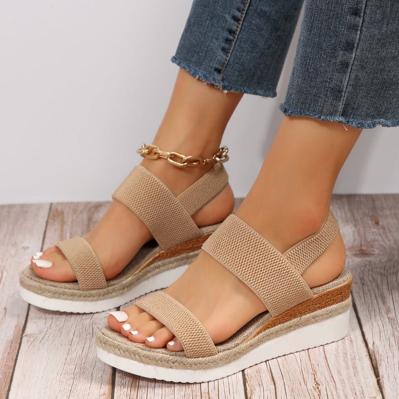 Melyora - Stretch Strap Platform Sandals
