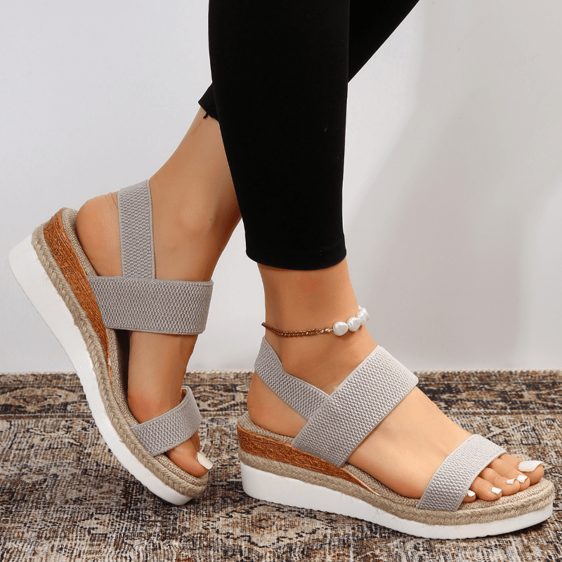 Melyora - Stretch Strap Platform Sandals