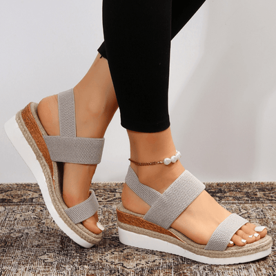 Melyora - Stretch Strap Platform Sandals