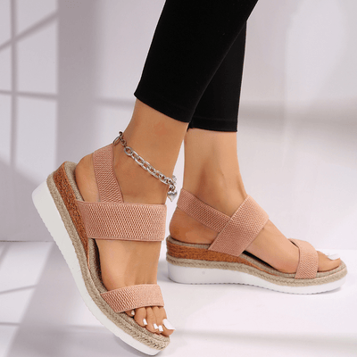 Melyora - Stretch Strap Platform Sandals