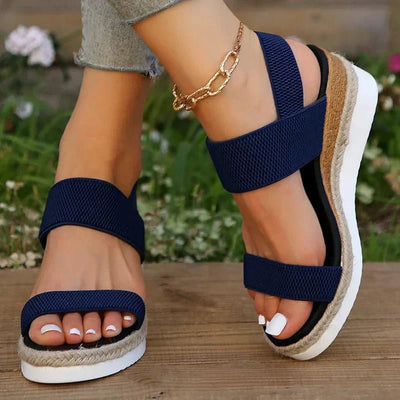 Melyora - Stretch Strap Platform Sandals
