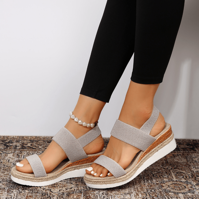 Melyora - Stretch Strap Platform Sandals