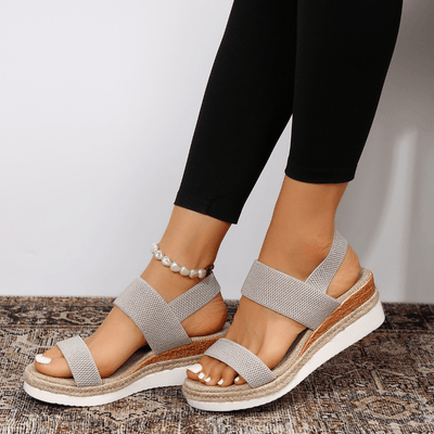 Melyora - Stretch Strap Platform Sandals