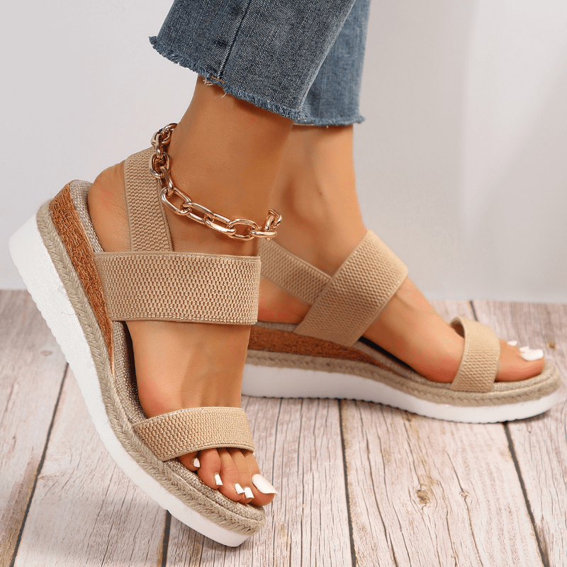 Melyora - Stretch Strap Platform Sandals