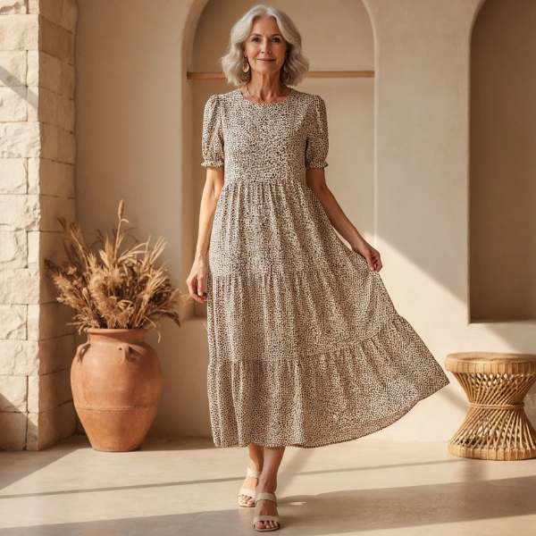 Raiza - Tiered Puff Sleeve Dress