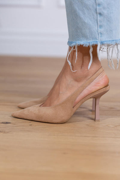 Sienna - Nude Slingback Heels