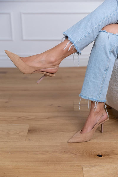 Sienna - Nude Slingback Heels
