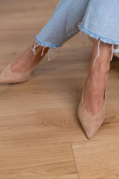 Sienna - Nude Slingback Heels