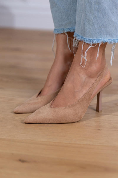 Sienna - Nude Slingback Heels
