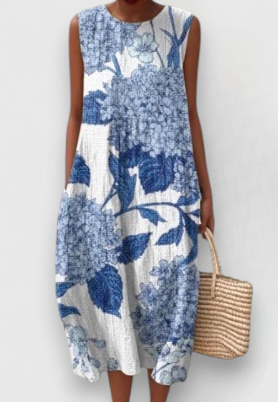 Alizhyah - Elegant Ocean Blue Dress