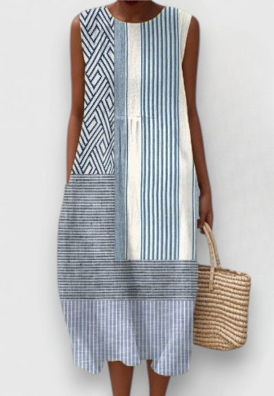 Alizhyah - Elegant Ocean Blue Dress