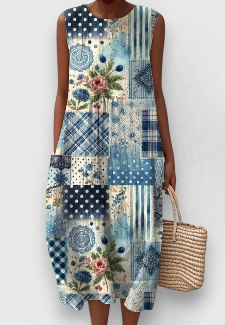 Alizhyah - Elegant Ocean Blue Dress